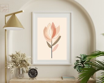 Calming Colors LOTUS FLOWER Art | Single Print | Relaxing Wall Decor | Spiritual Accent | Printable Artwork | Digital Download