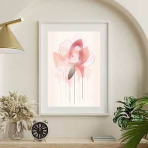 LOTUS FLOWER Watercolor Art | Botanical Wall Art | Yoga Decor | Spiritual Awakening | Printable Art | Zen Wall Decor