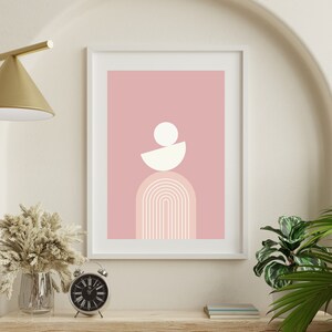 Vintage-Style Mid Century Modern Bauhaus Poster, Minimalist Geometric Wall Art, Home Decor Print, Digital Download