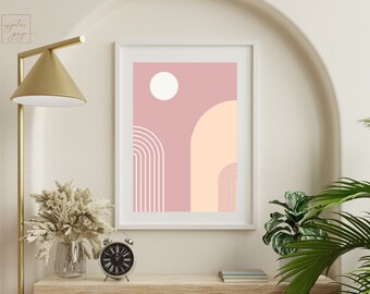 Geometric Bauhaus Artwork Print | Mid Century Modern Wall Art | Exhibition Grade Minimalist Decor | High Resolution Digital Download