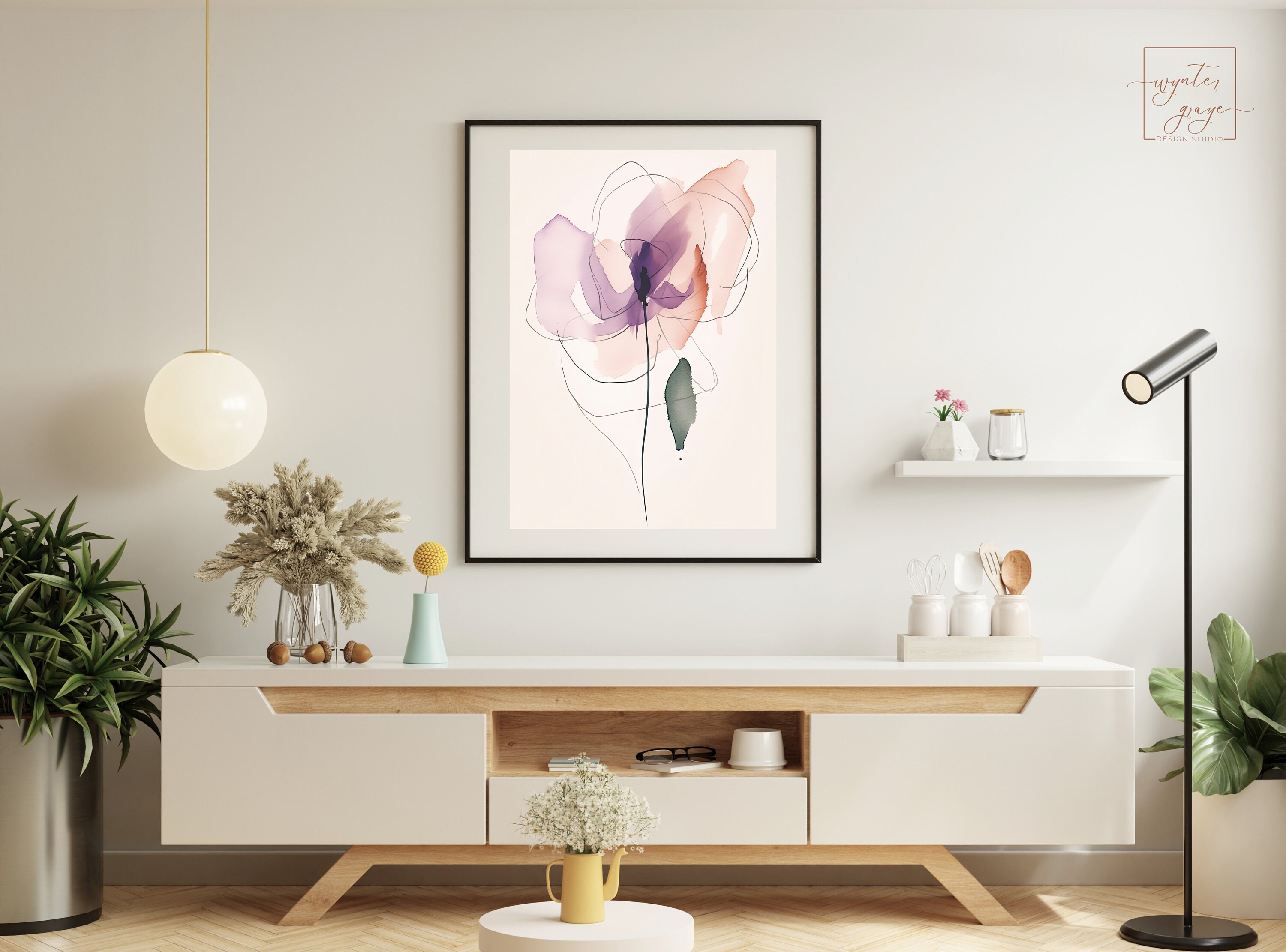 Purple LOTUS FLOWER Print | Single Wall Art | Dark Floral Decor ...