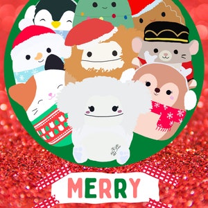 Printable Digital Download Christmas Squishmallow Greeting Card