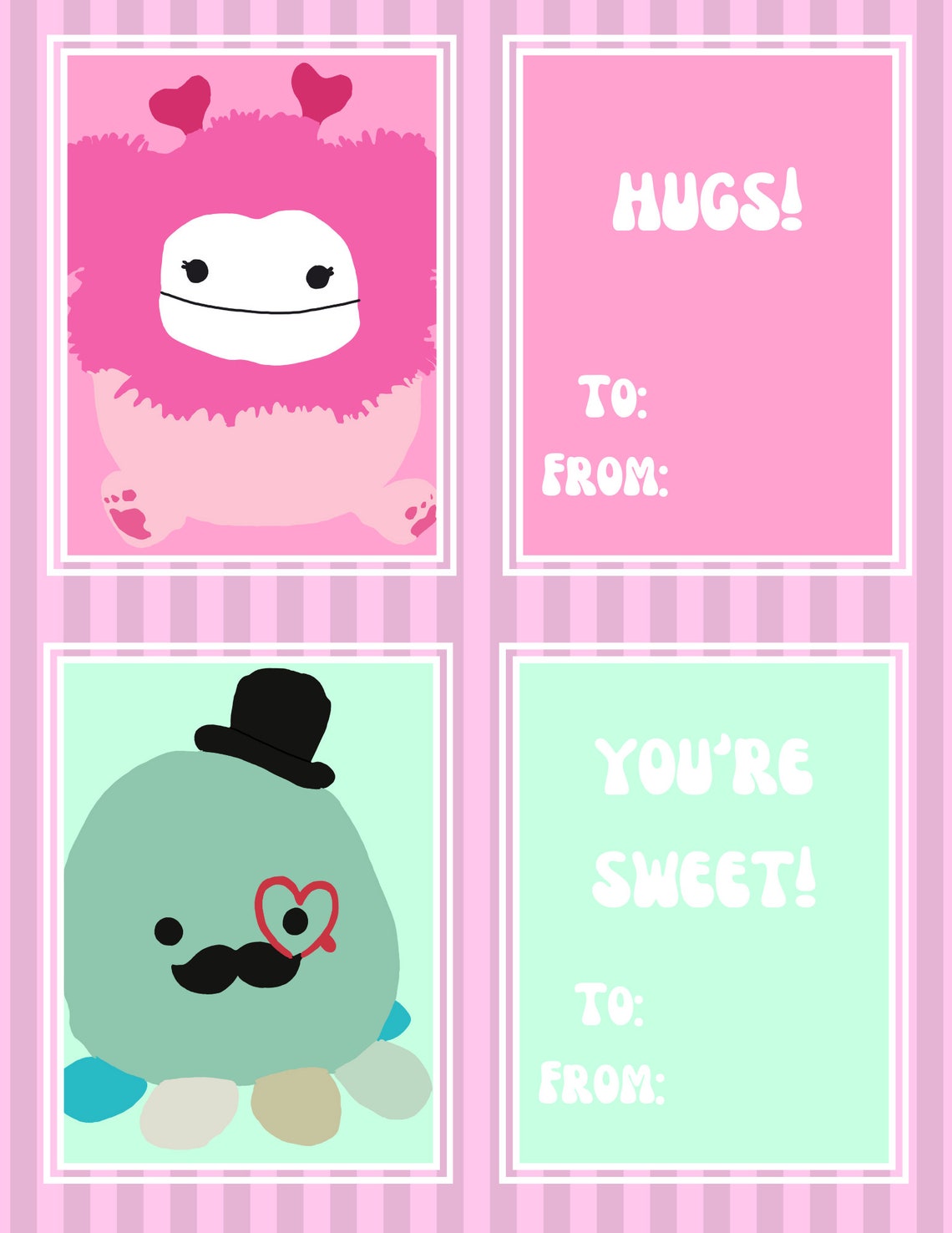 Printable Digital Download Squishmallow Valentine's Day Cards - Etsy