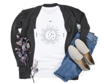 Rising Moon Tee | Teen Shirt | Celestial Shirt | Mystical Moon Shirt | Moon Lover T-Shirt | Moon Graphic Tee | Boho Moon Shirt