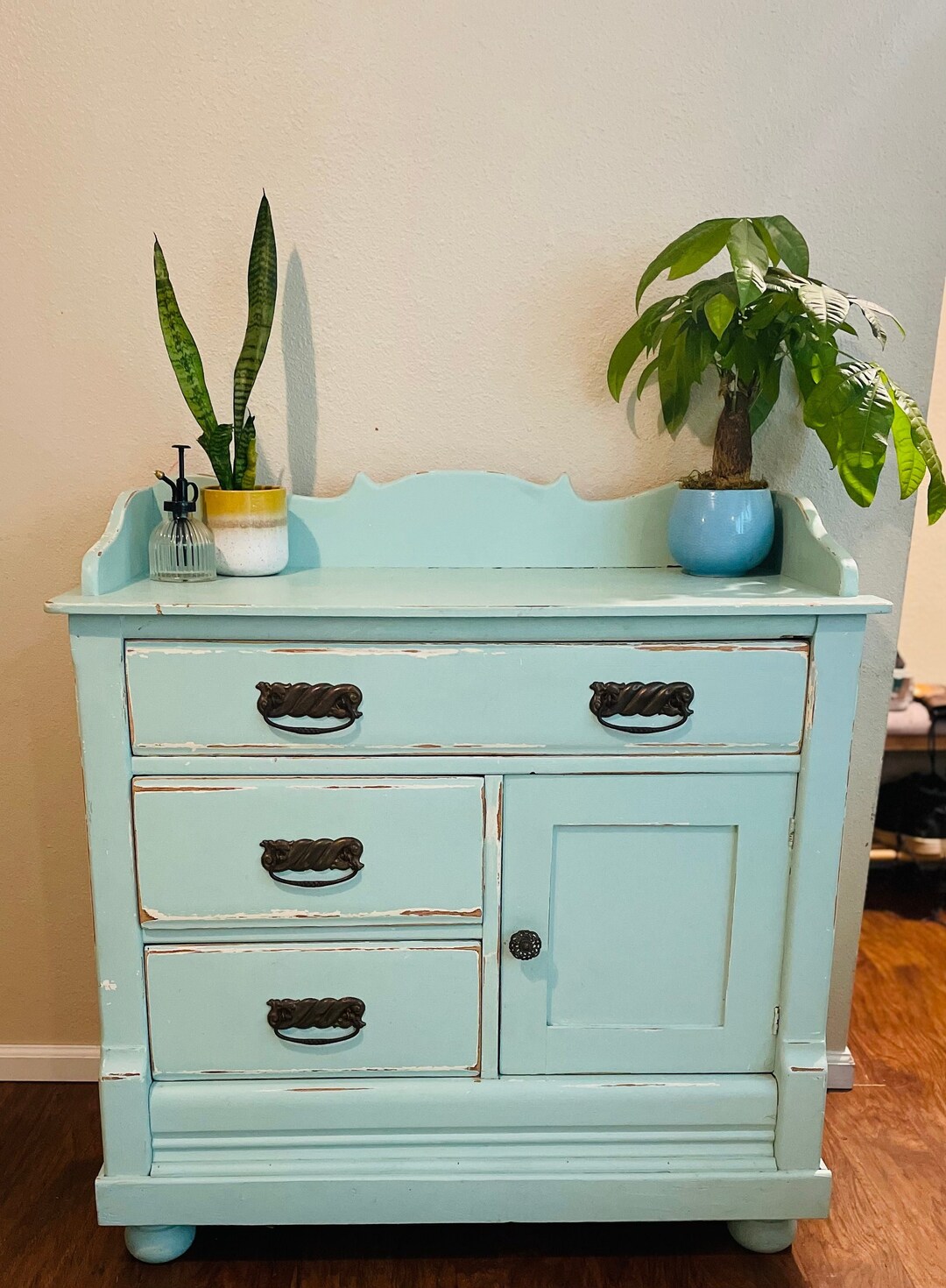 Vintage Distressed Coffee Bar, or Dresser. Etsy