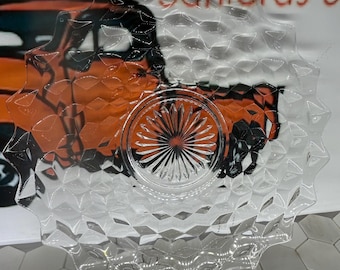 Vintage Fostoria American 12” Cake Plate Serving Plate Star Whitehall Pattern