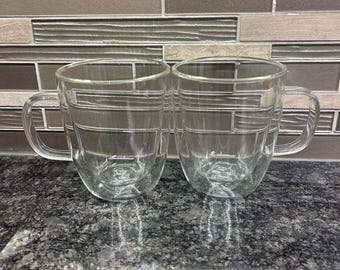 Double Wall Glass Coffee Cup Mug **Read**