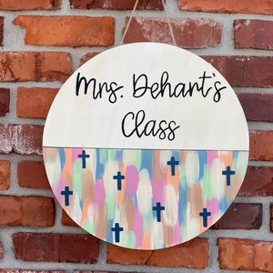 Teacher Door Hanger | Classroom Sign | Christian Door Hanger | Teacher Gift | Housewarming Gift | Custom Door Hanger | Welcome Sign