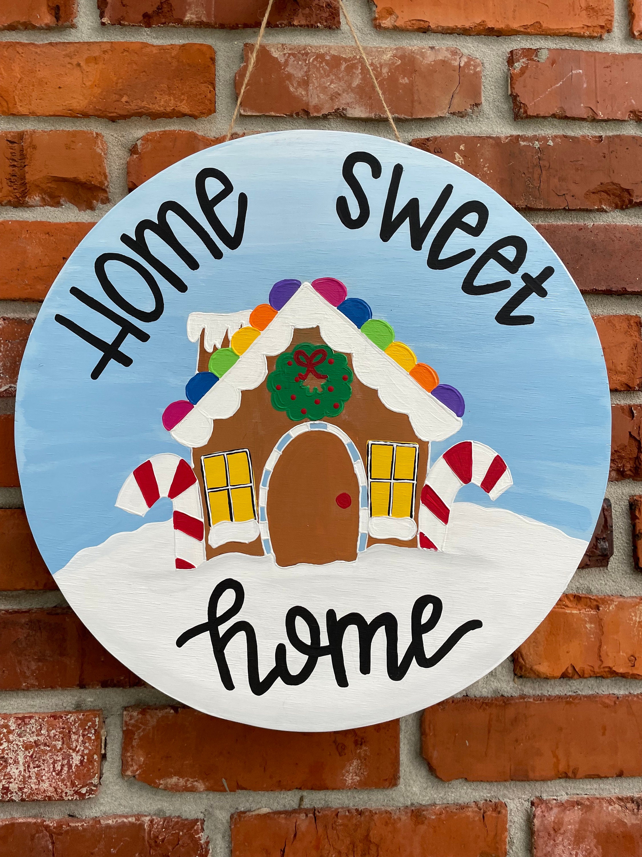 Gingerbread House Door Hanger | Gingerbread House | Christmas Door ...