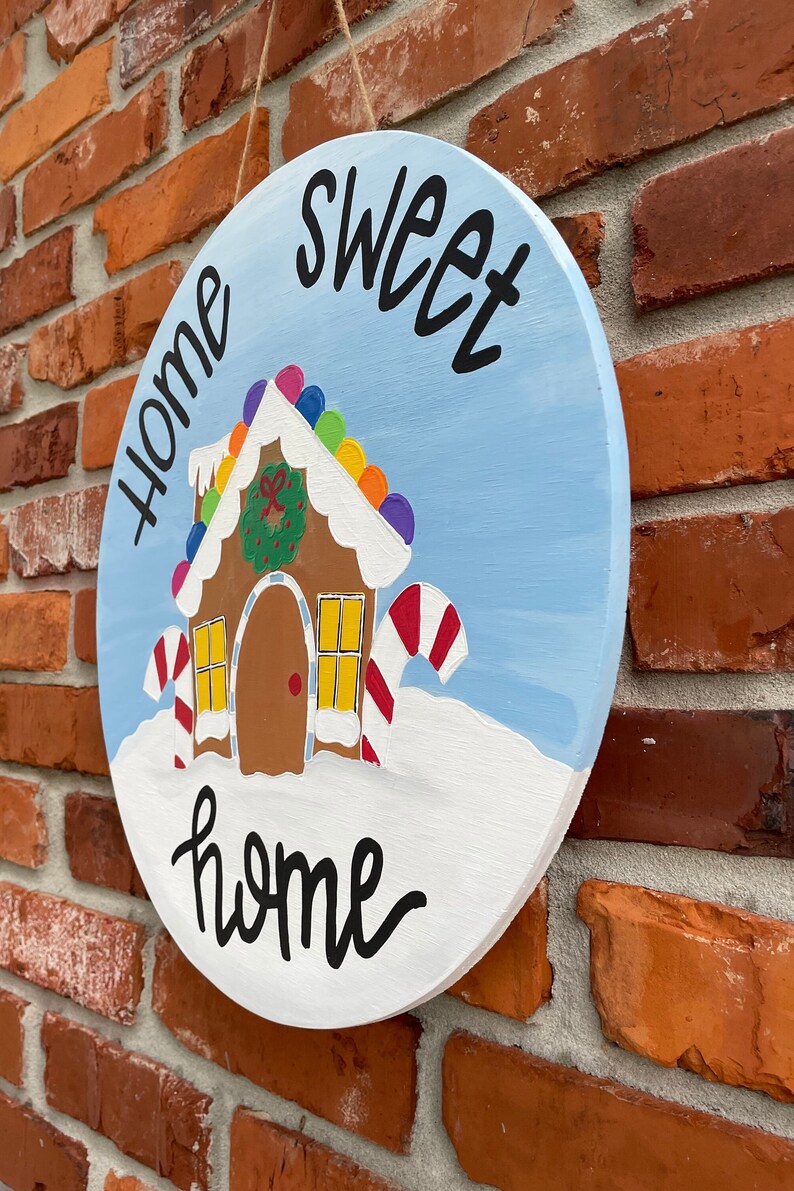 Gingerbread House Door Hanger | Gingerbread House | Christmas Door ...