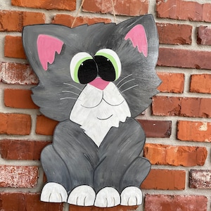 Cat Door Hanger | Personalized Pet Door Hanger | Pet Owner Gift | Cat Sign | Pet Door Hanger | Cat Lover | Kitty Cat Door Hanger | Door Sign