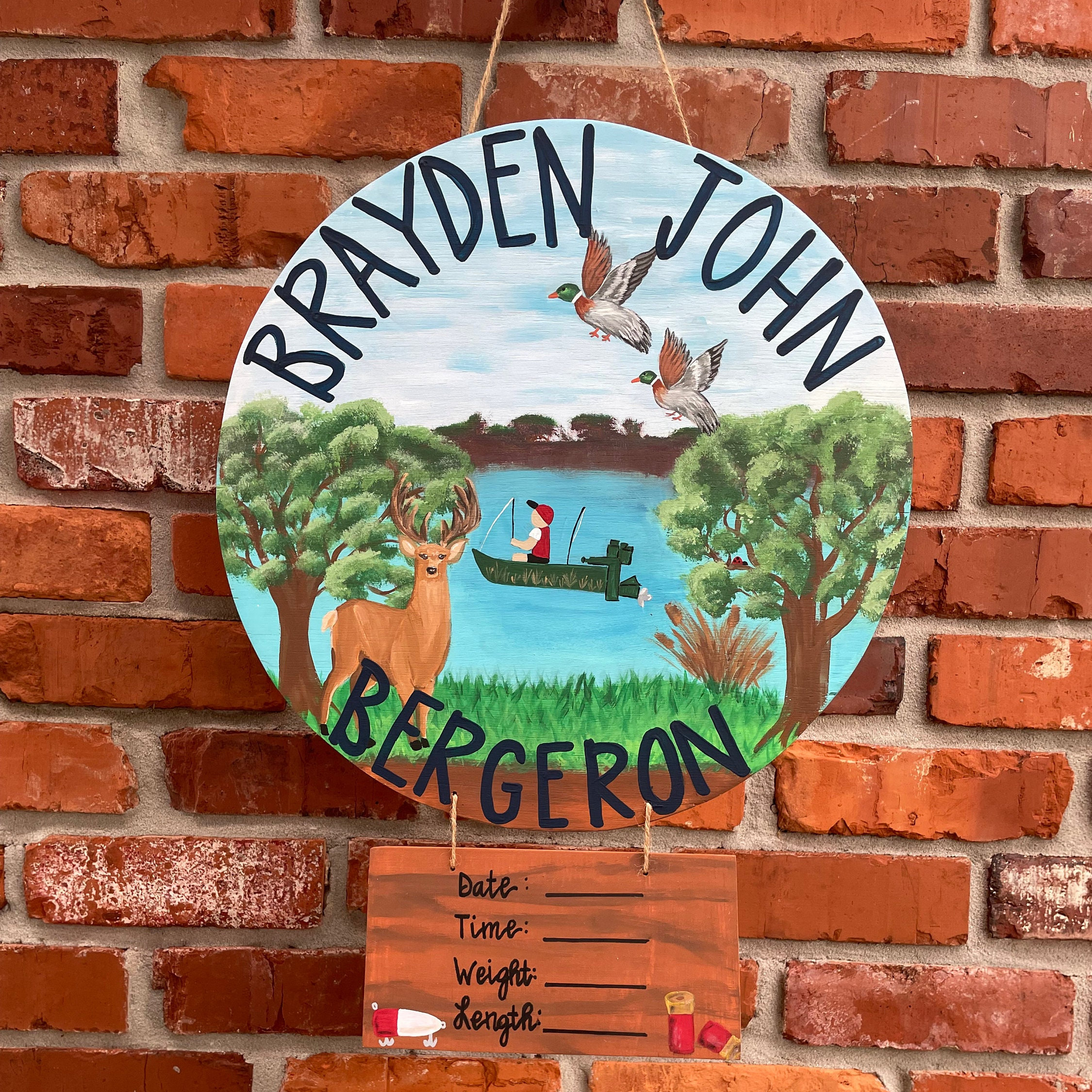 Hunting Hospital Door Hanger Fishing Hospital Door Hanger Etsy