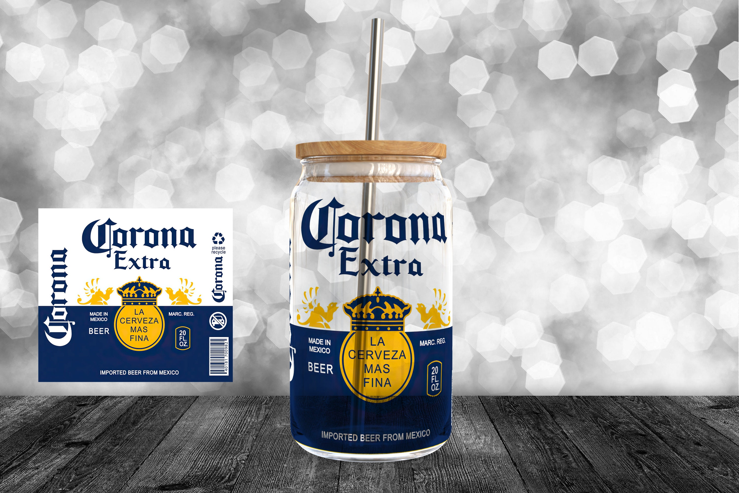 Beer Inspired 16oz Libbey Glass Can Libbey Can Glass Wrap Etsy