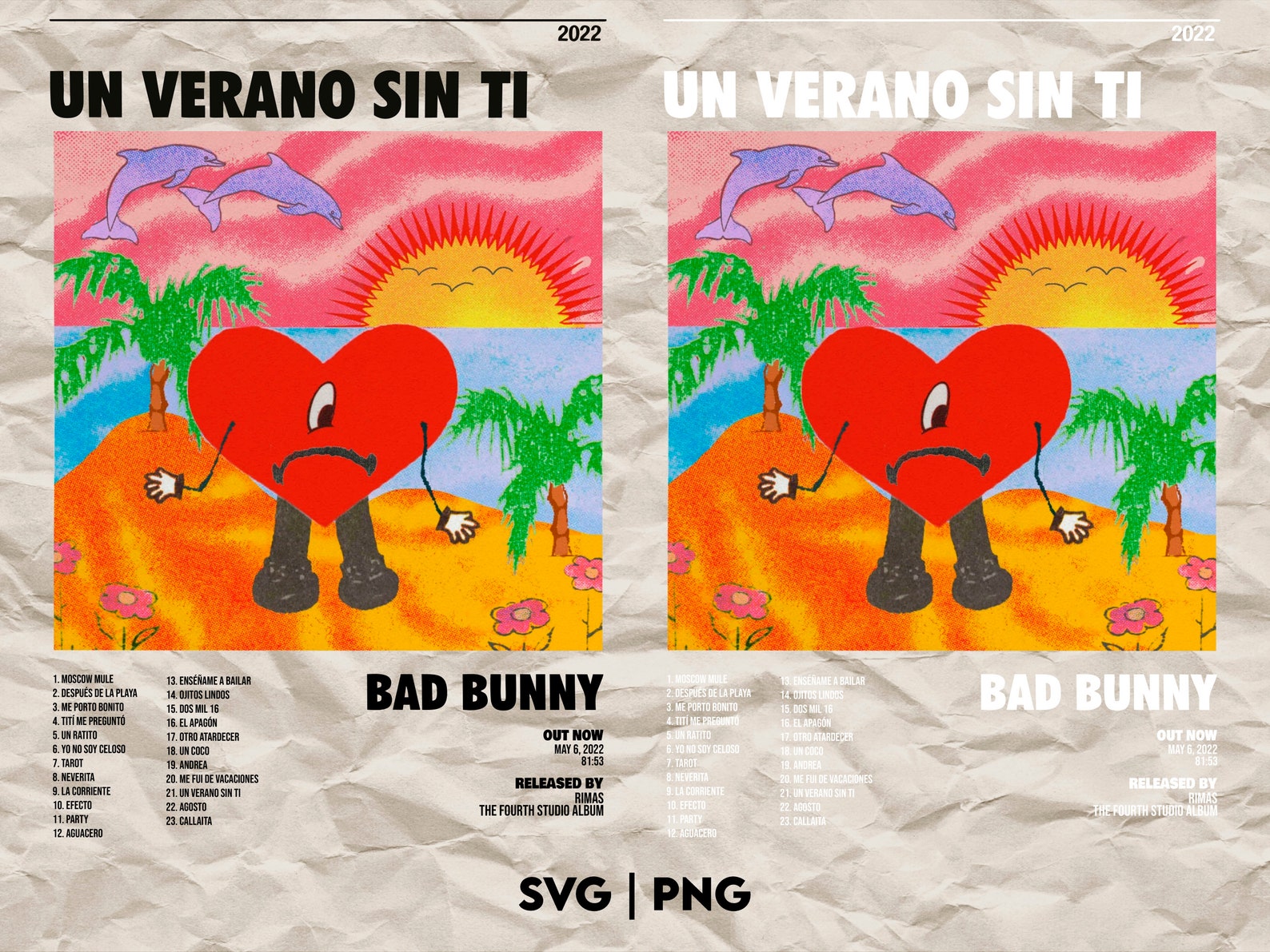Bad Bunny Album Cover Descarga digital Svg Png / Ideal Etsy España