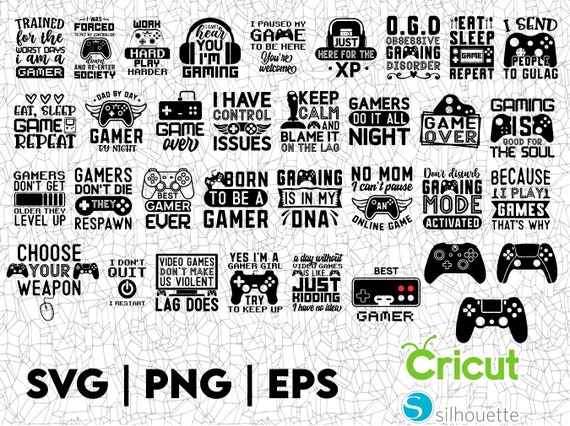 Gamer Design Bundle Digital Download Svg Png Dxf cricut - Etsy Australia