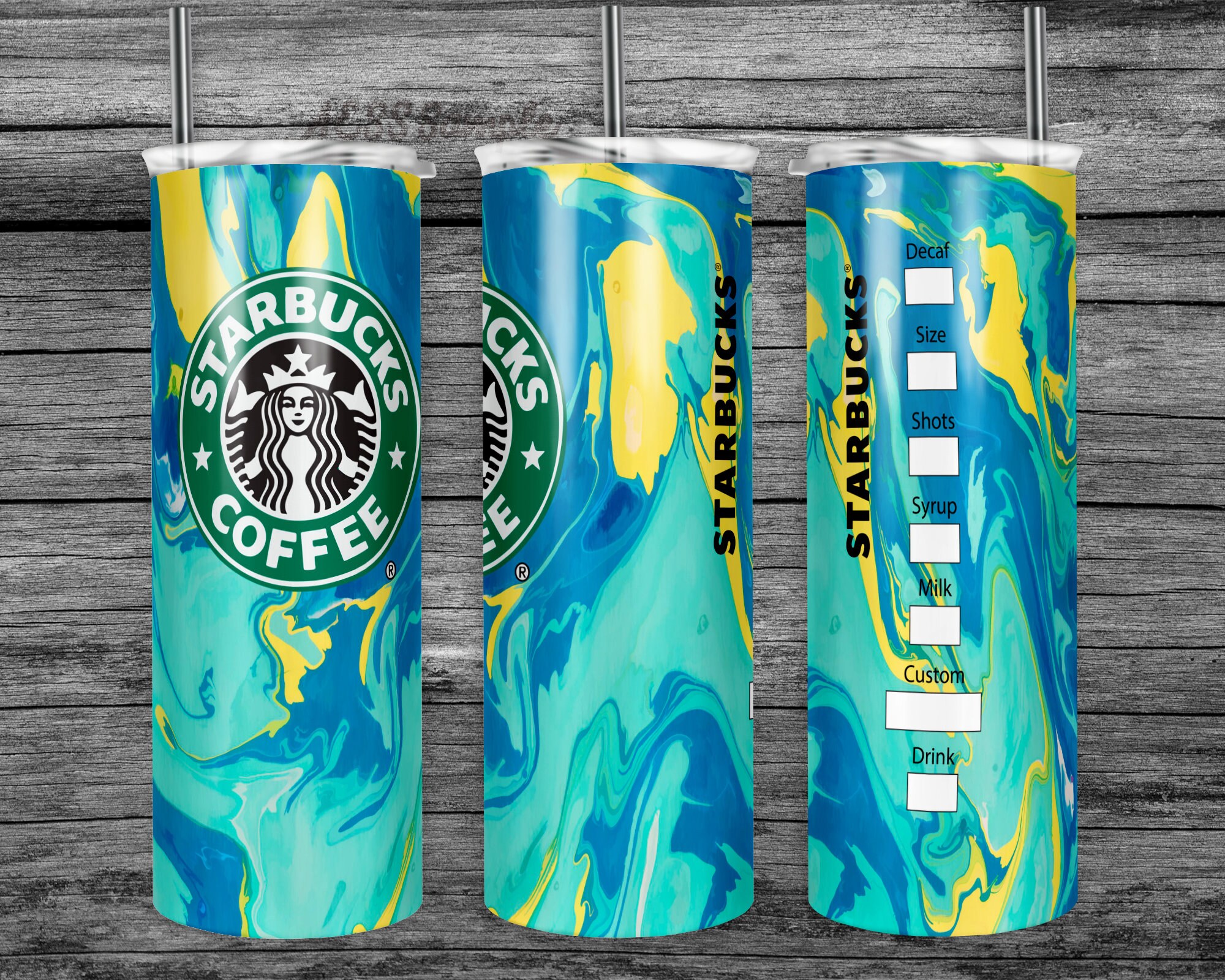 Coffee Cup Tumbler Design Straight 20oz Tumblers Tumbler Etsy