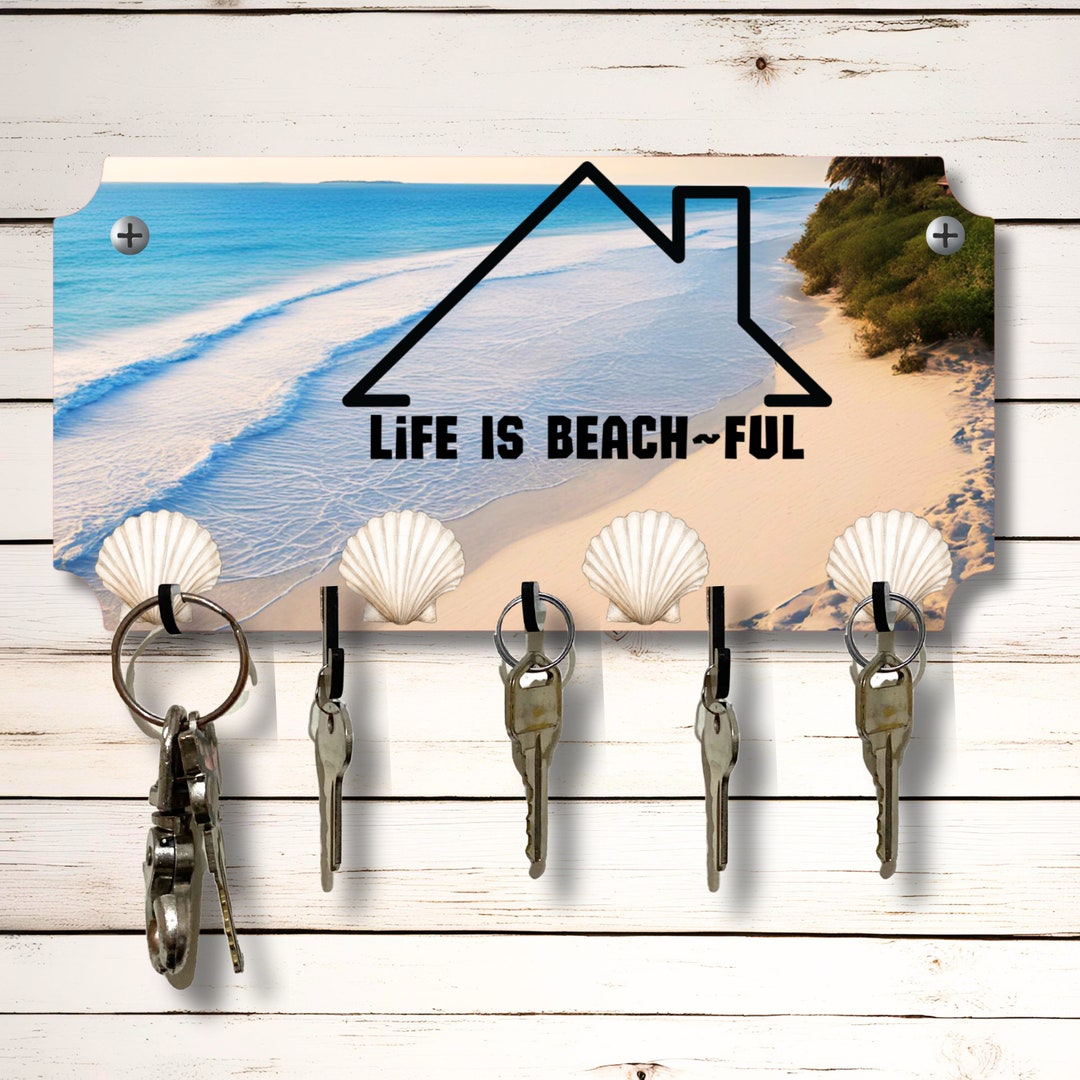 Life is Beachful Key Wall Rack Holder Organizer 10