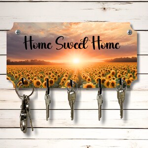 Home Sweet Home-sleutelhanger rekhouder 10 x 5 inch gesublimeerd mdf-houten bord