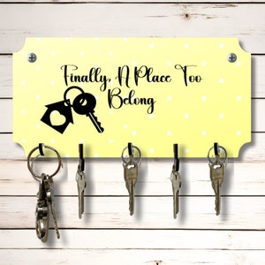 Funny Key wandrekhouder organizer 10 x 5 inch MDF gesublimeerd houten bord