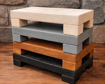 Pedestal de madera largo para decoración del hogar, mesa elevada y centro de mesa de cocina.