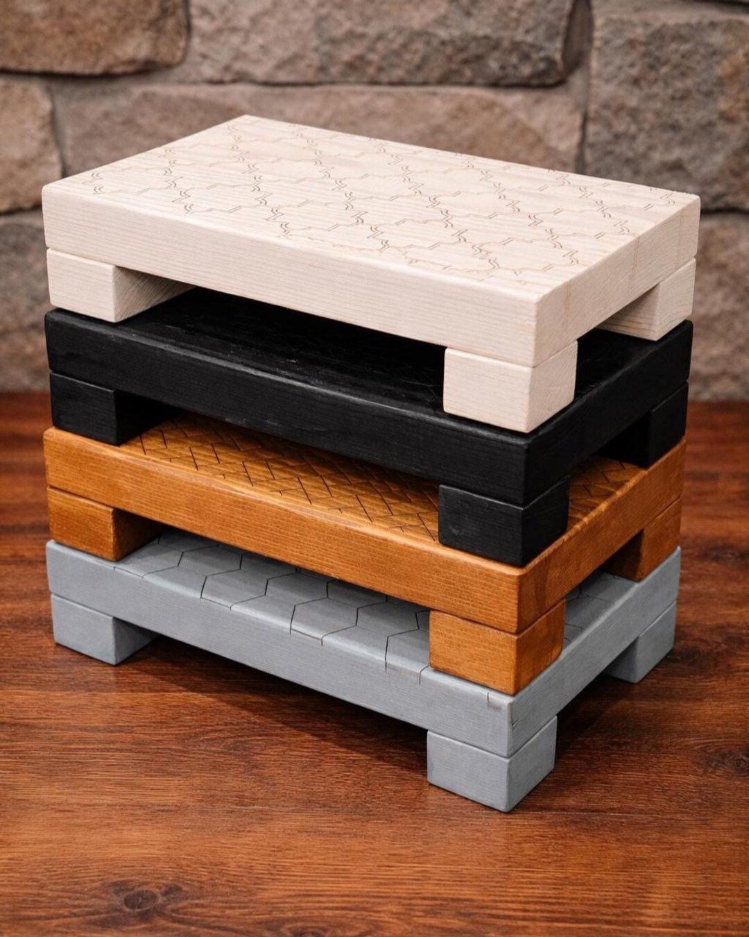 Counter Riser Display Long Wooden Display Riser for Home Decor, Kitchen Counter & Table ...
