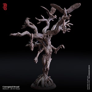 Enemy - Corrupted Dryad for DND or Pathfinder - Multiple Sizes Available - 8K Resin Based Miniature -  The Forsaken Grove  - Flesh of Gods