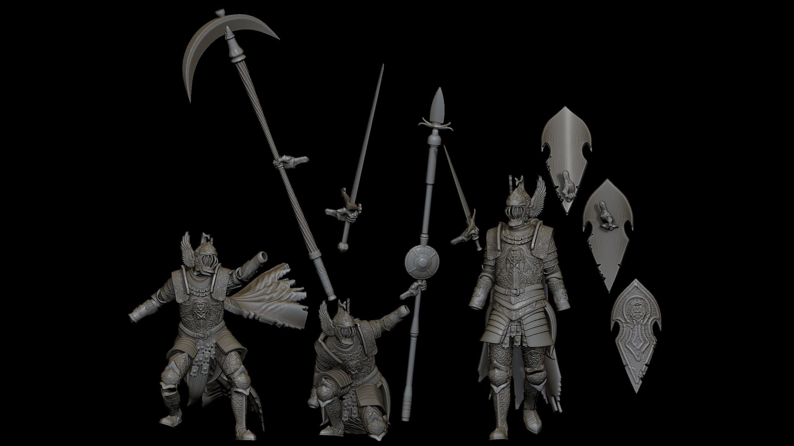 Scarlet Knight for DND or Pathfinder 8K Resin Based Etsy