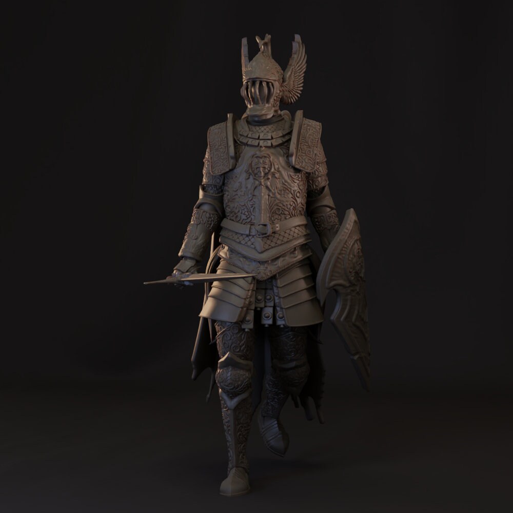 Scarlet Knight for DND or Pathfinder 8K Resin Based Etsy