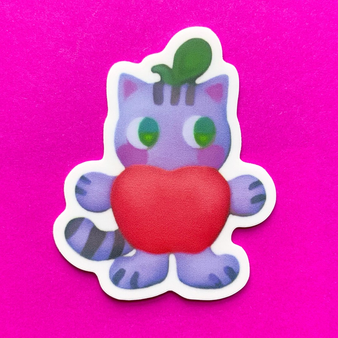 Cat Sticker For Ios Apple Cat Vinyl Sticker - Etsy