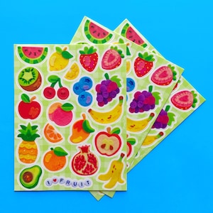 Fruit Lover Vinyl-Aufkleber aus Filz