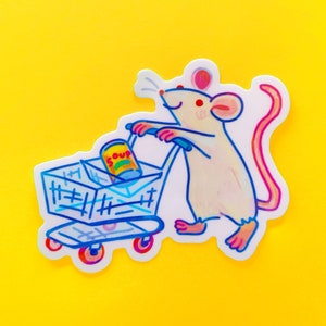 Rat Soup Shopping Vinyl Sticker