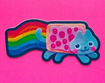 Filt-stil Nyan Cat vinylklistermärke