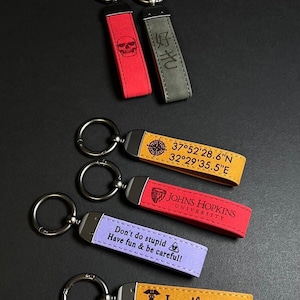 Bulk Personalized Keychains – Custom Leather Keychain Pack, Wedding Favors, Corporate Gifts, Event Giveaway