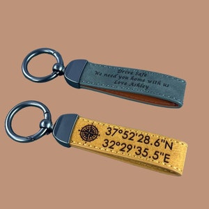 Coördinaten accessoire Show Love Cadeau met coördinaten ontwerp Sleutelhanger voor hem lengtegraad breedtegraad op accessoire voor mijn vriendin, vriend