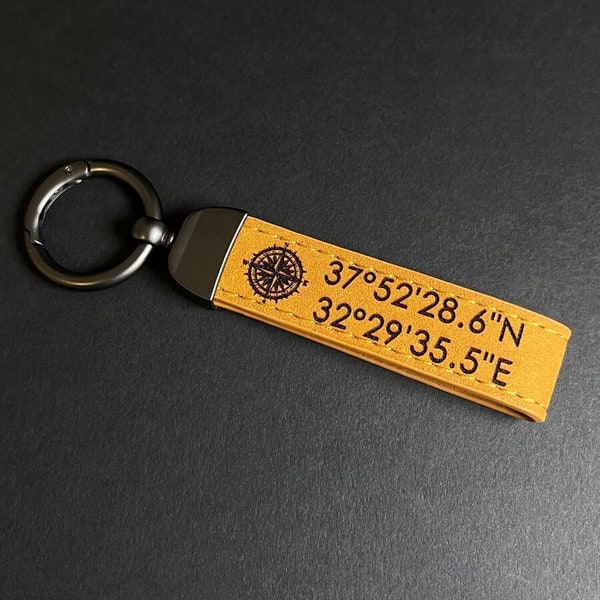 Coordinates Accessory Show Love Gift With Coordinates Desing Keychain For Him Longtitude Latitude On Accessory For My Girlfriend, Boryfriend