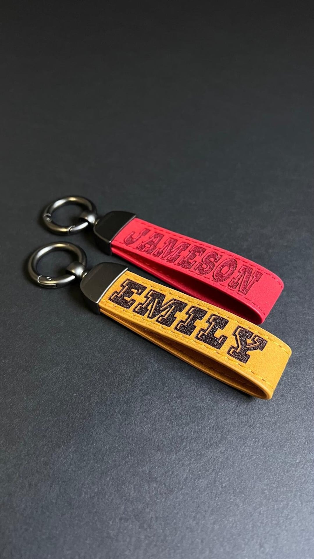 Graffiti Font Leather Keychain: Personalized Lettering Accessory - Etsy
