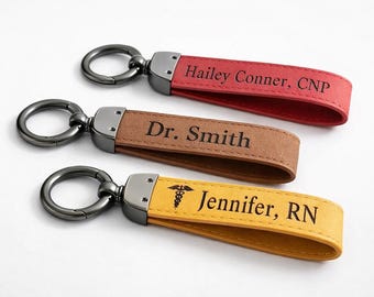 Personalized Nurse Keychain – Custom Medical Keychain Gift for Doctor, RN, Surgeon, Healthcare Worker, Graduation