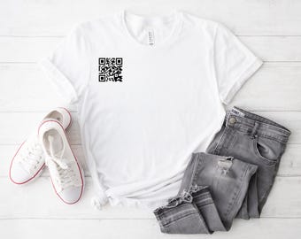 Custom QR Code T-shirt: Personalized Scannable Barcode Design