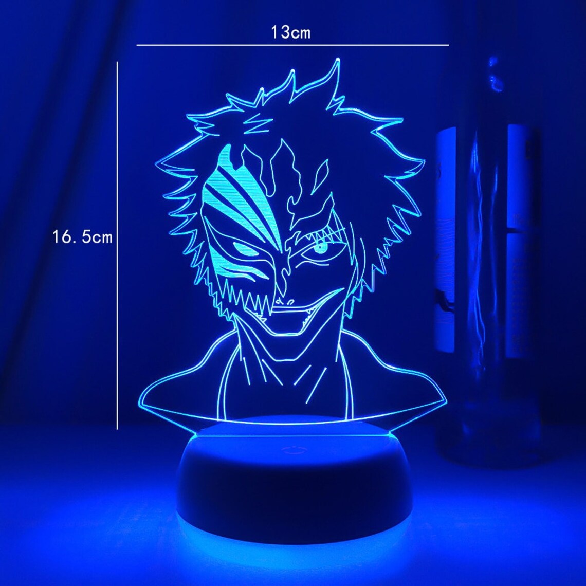 Bleach Mask Night Light Face Anime 3d Night Light Led Decor Etsy