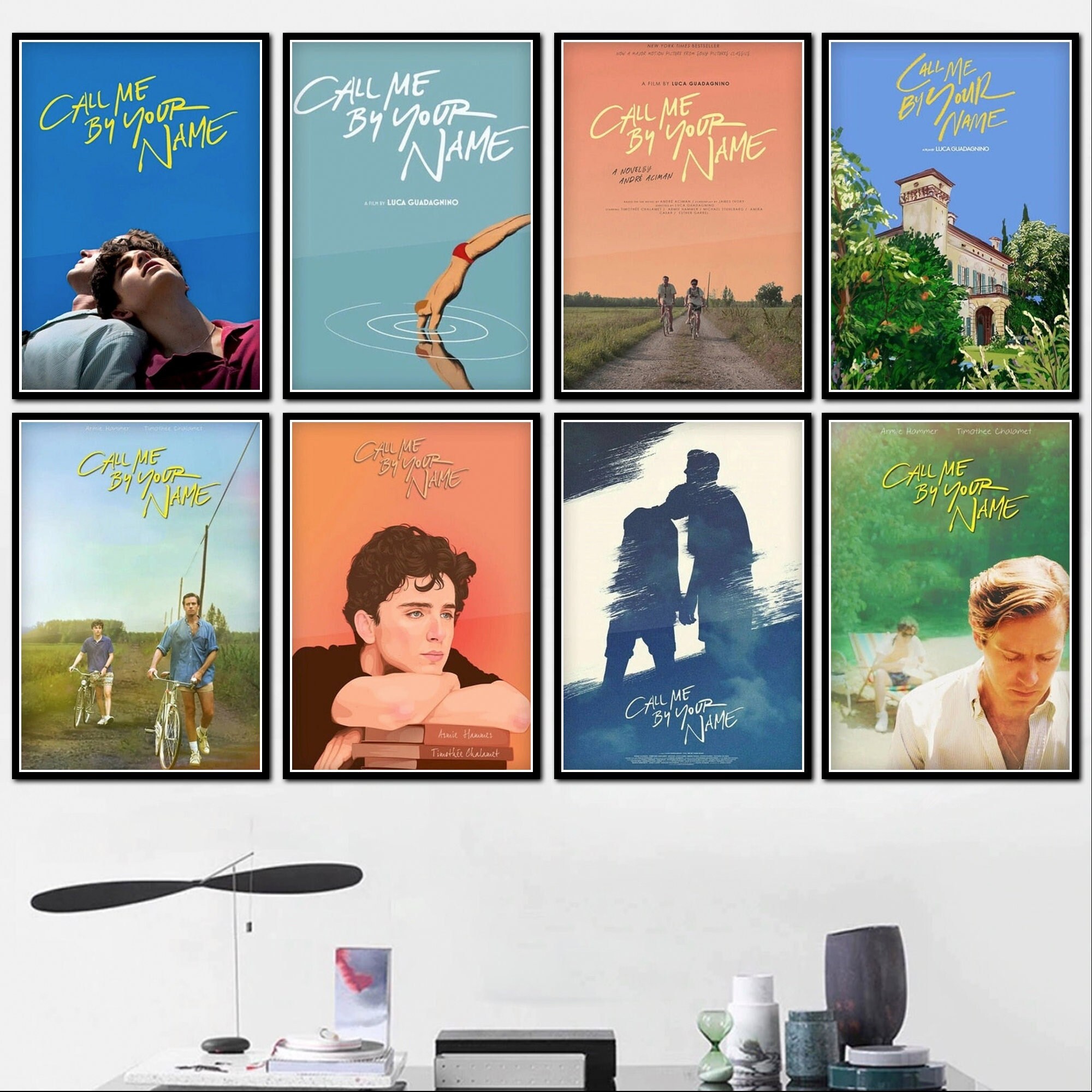 Call Me By Your Name Poster Print Art Anime Canvas Movie Etsy