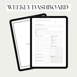 Weekly Dashboard | GoodNotes and Notability