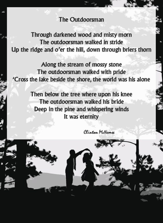 The Outdoorsman Original Poem Digital Download Printable Etsy