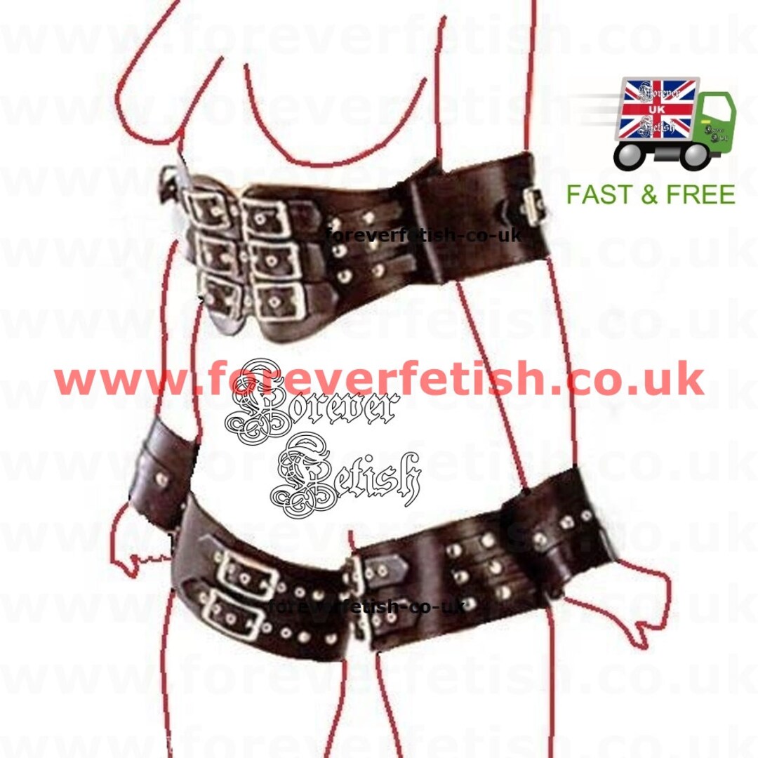 Bondage Body Restraint Harness, Arm, Hand / Wrist, Thigh & Chest Tied
