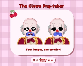 DbD-clown PNG-Tuber: Kawaii Chibi-gamingstreamer (digitale download)