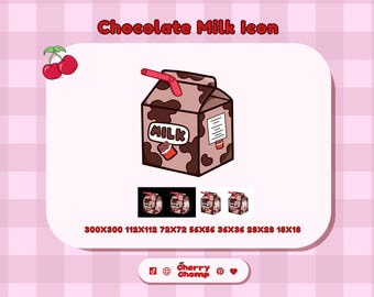 Chocolademelkpak Icon twitch streaming-items