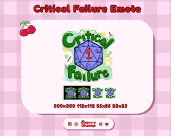 Critical Failure: roleplaying d20 dice-emote: rollenspel-emote op tafel 5e