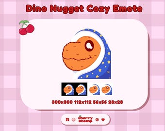 Sleepy Dino Nugget Emote: Cozy Blanket Chicken Nugget (Digital Download)