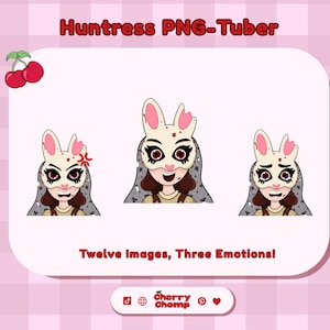 Huntress Chibi PNG Tuber: Kawaii DBD Vtuber Asset (Digital Download)