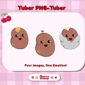 Potato PNG-Tuber – Baked, Sprout, Hot Potato VTuber (Digital Download)