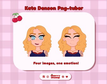 Kate Denson DbD PNG-Tuber: Kawaii Gaming Streamer reactieve afbeeldingen (digitale download)